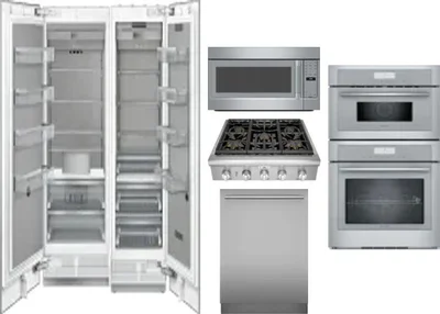 6 Piece Package Includes Refrigerator, Freezer, Cooktop, Wall Oven, Microwave And Dishwasher