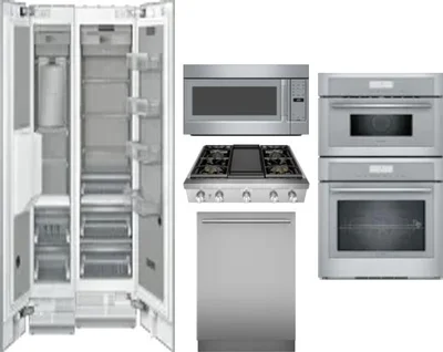 6 Piece Package Includes Refrigerator, Freezer, Cooktop, Wall Oven, Microwave And Dishwasher