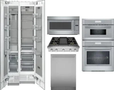 6 Piece Package Includes Refrigerator, Freezer, Cooktop, Wall Oven, Microwave And Dishwasher