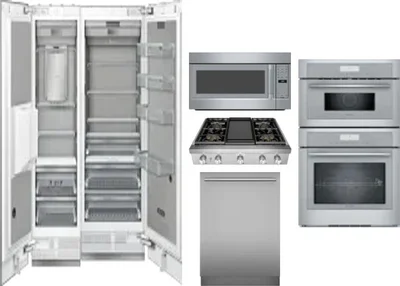 6 Piece Package Includes Refrigerator, Freezer, Cooktop, Wall Oven, Microwave And Dishwasher