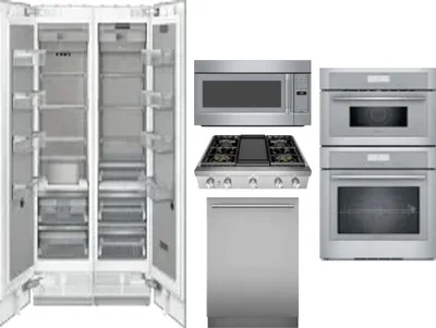 6 Piece Package Includes Refrigerator, Freezer, Cooktop, Wall Oven, Microwave And Dishwasher