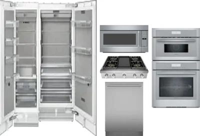 6 Piece Package Includes Refrigerator, Freezer, Cooktop, Wall Oven, Microwave And Dishwasher