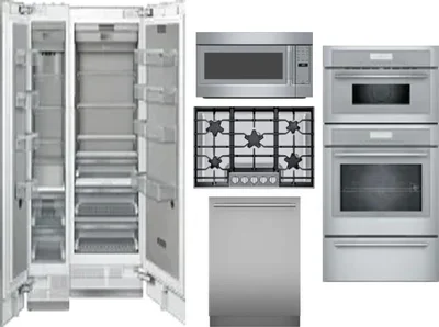6 Piece Package Includes Refrigerator, Freezer, Cooktop, Wall Oven, Microwave And Dishwasher
