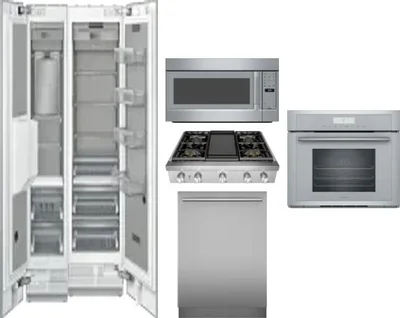 6 Piece Package Includes Refrigerator, Freezer, Cooktop, Wall Oven, Microwave And Dishwasher