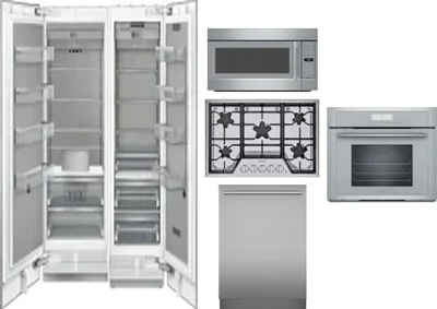 6 Piece Package Includes Refrigerator, Freezer, Cooktop, Wall Oven, Microwave And Dishwasher