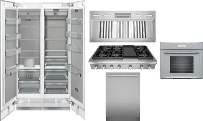 6 Piece Package Includes Refrigerator, Freezer, Cooktop, Wall Oven, Hood And Dishwasher