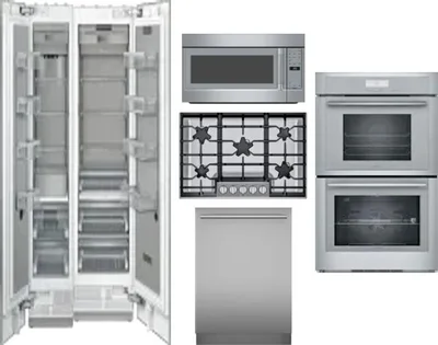 6 Piece Package Includes Refrigerator, Freezer, Cooktop, Wall Oven, Microwave And Dishwasher