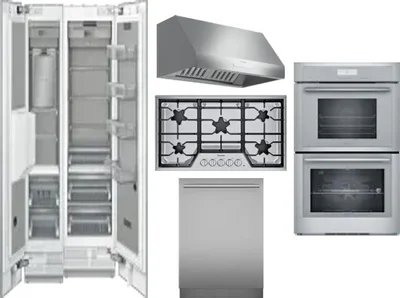 6 Piece Package Includes Refrigerator, Freezer, Cooktop, Wall Oven, Hood And Dishwasher