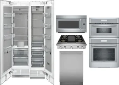 6 Piece Package Includes Refrigerator, Freezer, Cooktop, Wall Oven, Microwave And Dishwasher