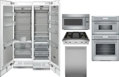 6 Piece Package Includes Refrigerator, Freezer, Cooktop, Wall Oven, Microwave And Dishwasher