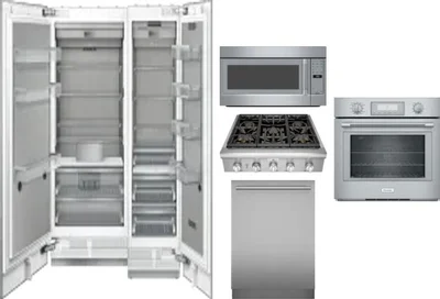 6 Piece Package Includes Refrigerator, Freezer, Cooktop, Wall Oven, Microwave And Dishwasher