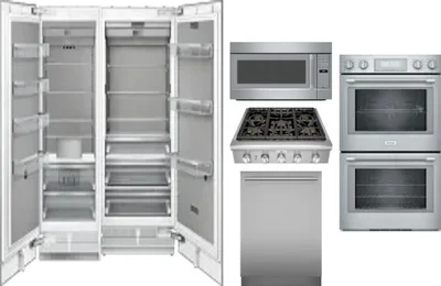6 Piece Package Includes Refrigerator, Freezer, Cooktop, Wall Oven, Microwave And Dishwasher