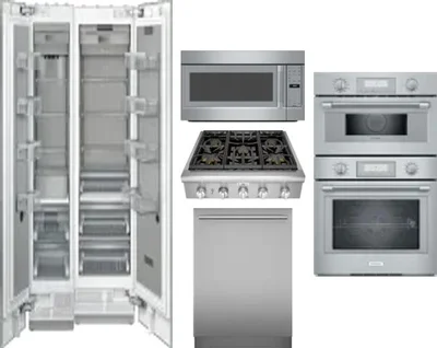 6 Piece Package Includes Refrigerator, Freezer, Cooktop, Wall Oven, Microwave And Dishwasher