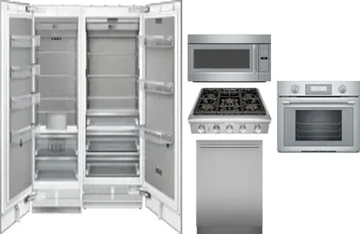 6 Piece Package Includes Refrigerator, Freezer, Cooktop, Wall Oven, Microwave And Dishwasher