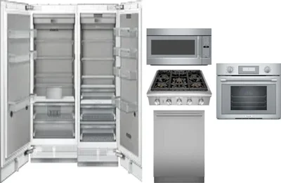 6 Piece Package Includes Refrigerator, Freezer, Cooktop, Wall Oven, Microwave And Dishwasher