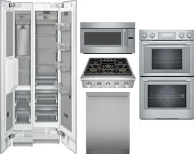 6 Piece Package Includes Refrigerator, Freezer, Cooktop, Wall Oven, Microwave And Dishwasher