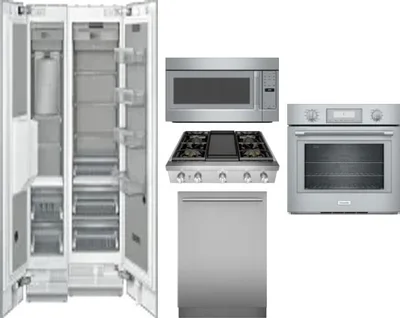 6 Piece Package Includes Refrigerator, Freezer, Cooktop, Wall Oven, Microwave And Dishwasher
