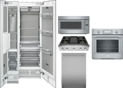 6 Piece Package Includes Refrigerator, Freezer, Cooktop, Wall Oven, Microwave And Dishwasher
