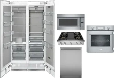 6 Piece Package Includes Refrigerator, Freezer, Cooktop, Wall Oven, Microwave And Dishwasher
