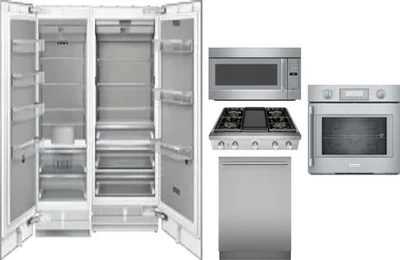 6 Piece Package Includes Refrigerator, Freezer, Cooktop, Wall Oven, Microwave And Dishwasher