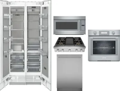 6 Piece Package Includes Refrigerator, Freezer, Cooktop, Wall Oven, Microwave And Dishwasher