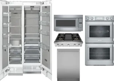 6 Piece Package Includes Refrigerator, Freezer, Cooktop, Wall Oven, Microwave And Dishwasher