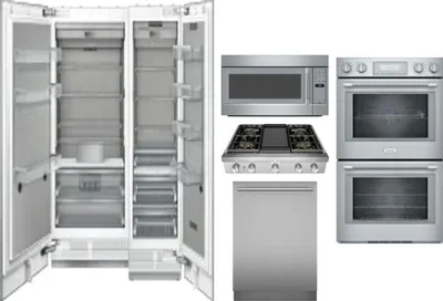 6 Piece Package Includes Refrigerator, Freezer, Cooktop, Wall Oven, Microwave And Dishwasher