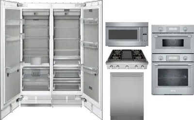 6 Piece Package Includes Refrigerator, Freezer, Cooktop, Wall Oven, Microwave And Dishwasher