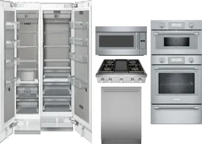 6 Piece Package Includes Refrigerator, Freezer, Cooktop, Wall Oven, Microwave And Dishwasher