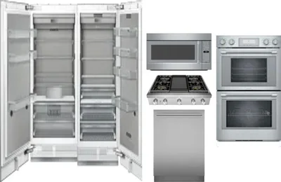 6 Piece Package Includes Refrigerator, Freezer, Cooktop, Wall Oven, Microwave And Dishwasher