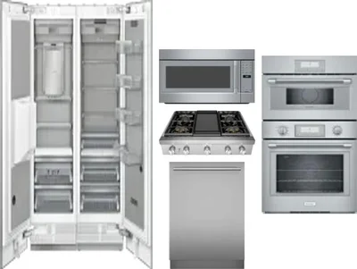 6 Piece Package Includes Refrigerator, Freezer, Cooktop, Wall Oven, Microwave And Dishwasher
