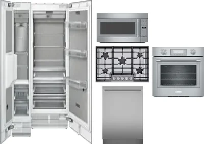 6 Piece Package Includes Refrigerator, Freezer, Cooktop, Wall Oven, Microwave And Dishwasher