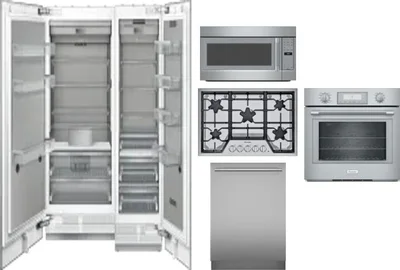 6 Piece Package Includes Refrigerator, Freezer, Cooktop, Wall Oven, Microwave And Dishwasher