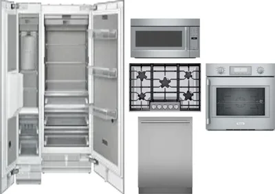 6 Piece Package Includes Refrigerator, Freezer, Cooktop, Wall Oven, Microwave And Dishwasher