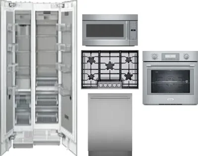 6 Piece Package Includes Refrigerator, Freezer, Cooktop, Wall Oven, Microwave And Dishwasher