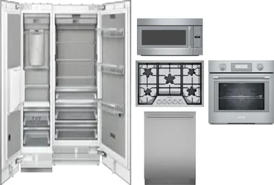 6 Piece Package Includes Refrigerator, Freezer, Cooktop, Wall Oven, Microwave And Dishwasher