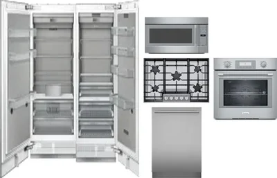6 Piece Package Includes Refrigerator, Freezer, Cooktop, Wall Oven, Microwave And Dishwasher