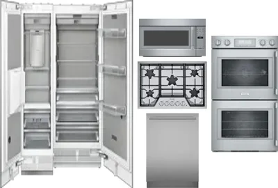 6 Piece Package Includes Refrigerator, Freezer, Cooktop, Wall Oven, Microwave And Dishwasher