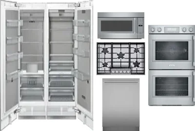 6 Piece Package Includes Refrigerator, Freezer, Cooktop, Wall Oven, Microwave And Dishwasher