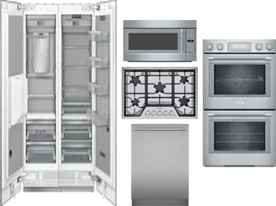 6 Piece Package Includes Refrigerator, Freezer, Cooktop, Wall Oven, Microwave And Dishwasher