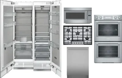 6 Piece Package Includes Refrigerator, Freezer, Cooktop, Wall Oven, Microwave And Dishwasher