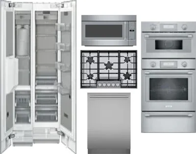 6 Piece Package Includes Refrigerator, Freezer, Cooktop, Wall Oven, Microwave And Dishwasher