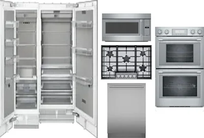 6 Piece Package Includes Refrigerator, Freezer, Cooktop, Wall Oven, Microwave And Dishwasher