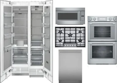 6 Piece Package Includes Refrigerator, Freezer, Cooktop, Wall Oven, Microwave And Dishwasher