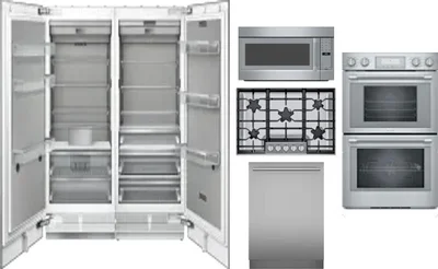 6 Piece Package Includes Refrigerator, Freezer, Cooktop, Wall Oven, Microwave And Dishwasher