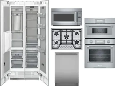 6 Piece Package Includes Refrigerator, Freezer, Cooktop, Wall Oven, Microwave And Dishwasher