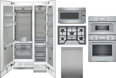 6 Piece Package Includes Refrigerator, Freezer, Cooktop, Wall Oven, Microwave And Dishwasher
