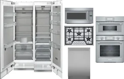6 Piece Package Includes Refrigerator, Freezer, Cooktop, Wall Oven, Microwave And Dishwasher