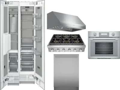 6 Piece Package Includes Refrigerator, Freezer, Cooktop, Wall Oven, Hood And Dishwasher