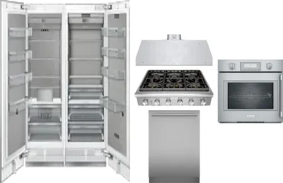6 Piece Package Includes Refrigerator, Freezer, Cooktop, Wall Oven, Hood And Dishwasher